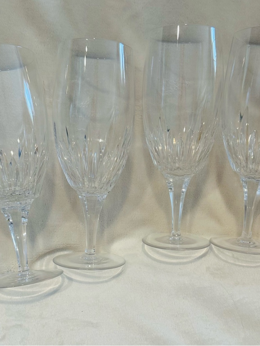 Miller Rogaska Country Garden 8" Iced Tea Water Glass Goblets Lot of 4 Vintage